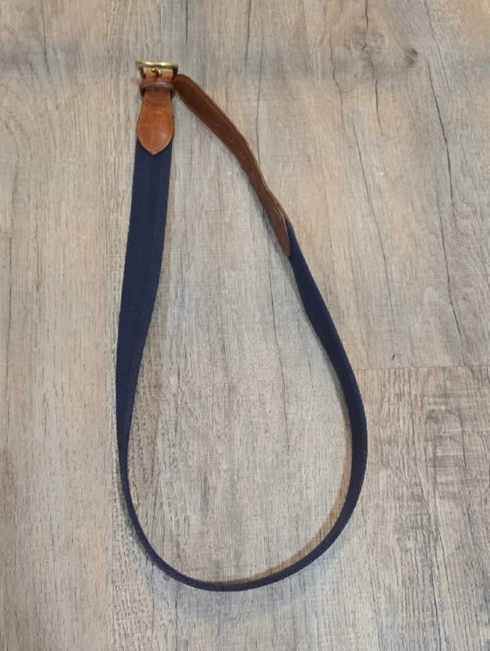 Coach Navy Belt with Brown Leather!